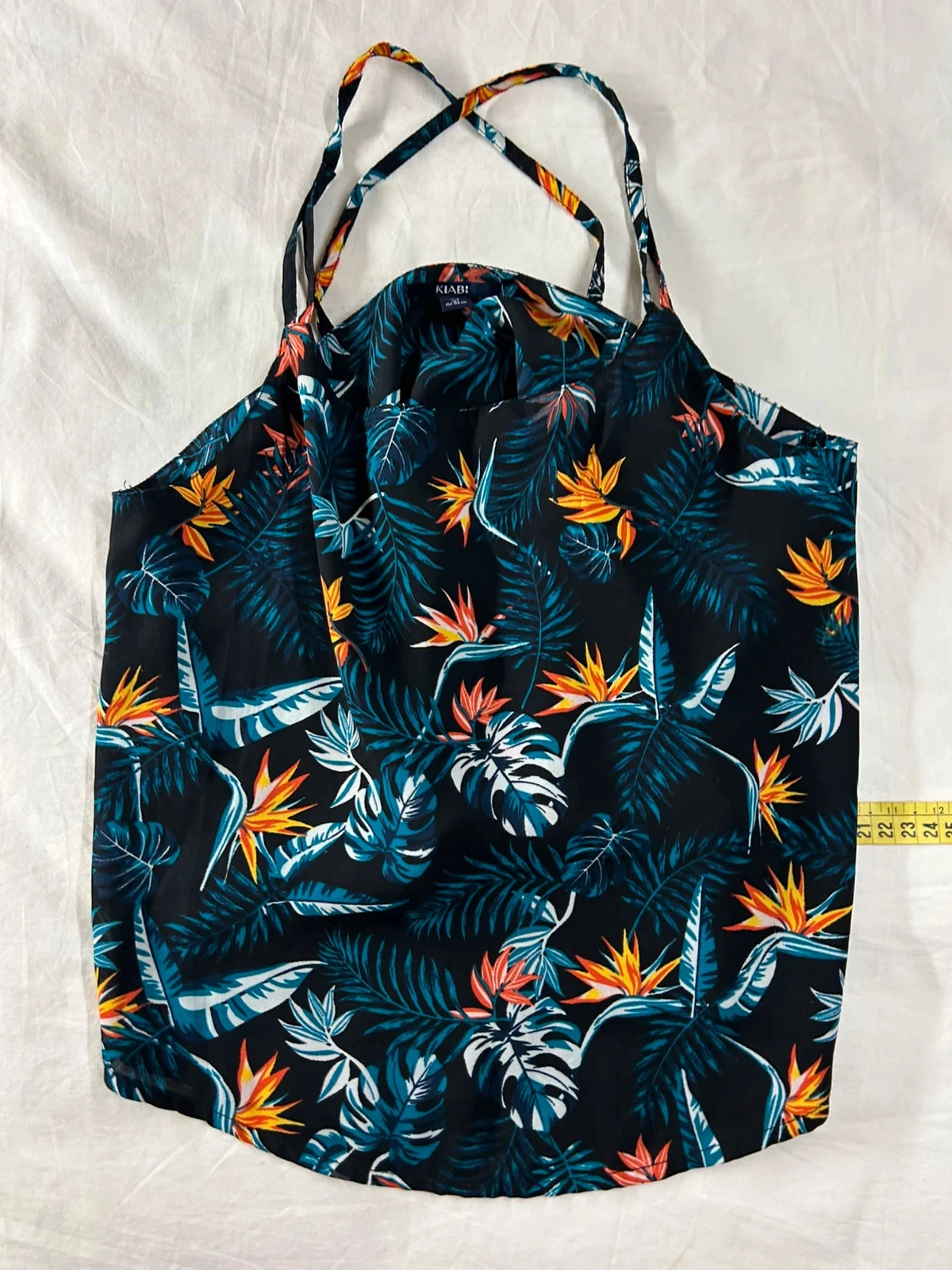 Top sem mangas Kiabi com estampa floral tamanho 14 anos – photo 2